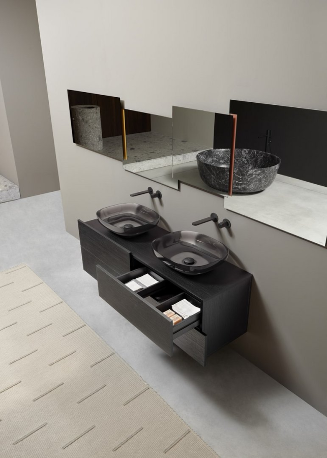 База под раковину Antonio Lupi Nemesis, 144 x 49 x 50 см, цвет Rovere Fume - изображение 2