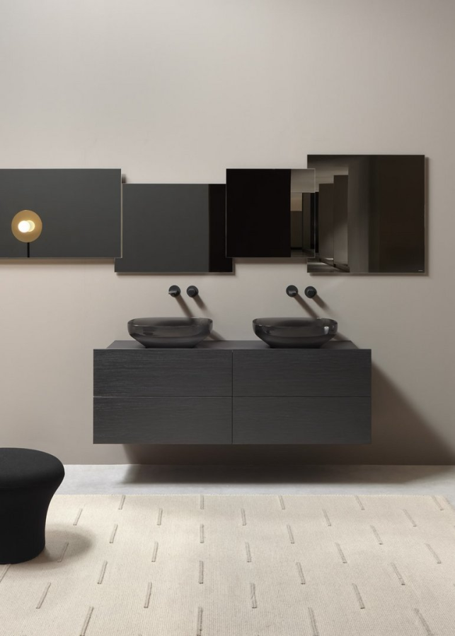 База под раковину Antonio Lupi Nemesis, 144 x 49 x 50 см, цвет Rovere Fume - изображение 1