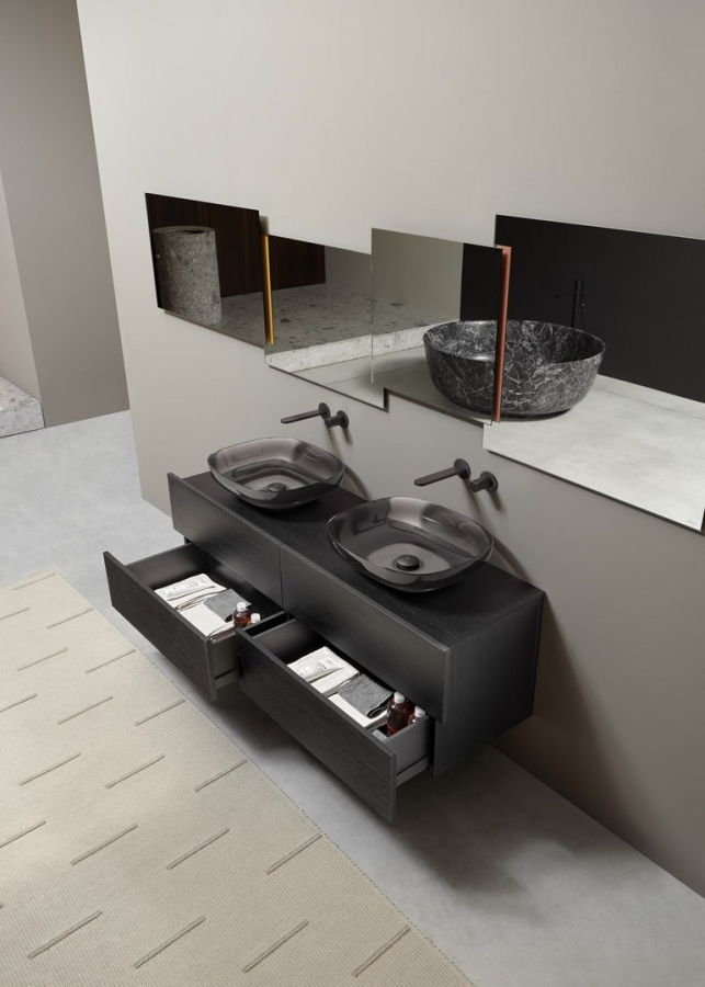 База под раковину Antonio Lupi Nemesis, 144 x 49 x 50 см, цвет Rovere Fume - изображение 3