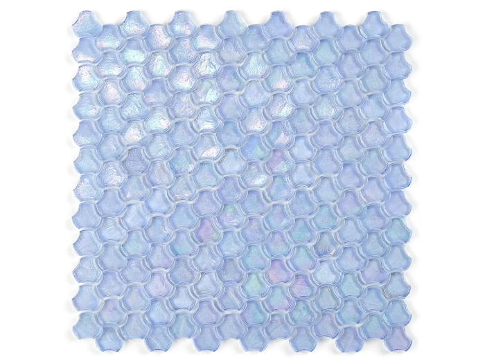 На изображении товар Sicis Стеклянная мозаика Clover Serenity chips size 25 mm sheet-size 286x283 mm от официального представителя в Москве