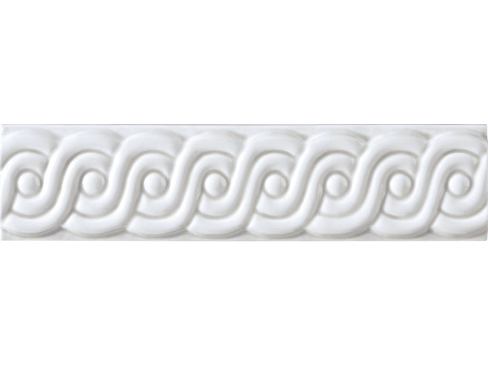 На изображении товар CERAMICHE GRAZIA Бордюр NEW CLASSIC IMPERO 6X26 BIANCO от официального представителя в Москве