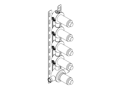 Скрытая часть CeaDesign BUILT-IN PARTS для термостатического смесителя с 4 запорными вентилями, PTR 55