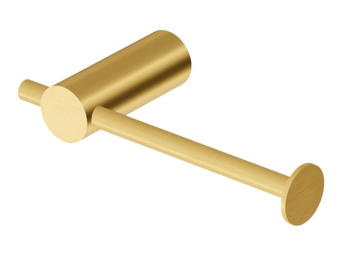 На изображении товар Бумагодержатель Zucchetti Helm, настенный, цвет Brushed Gold PVD от официального представителя в Москве