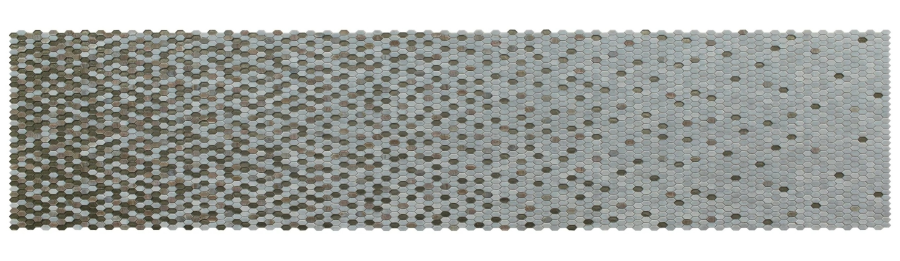 Sicis Стеклянная мозаика Crystal Degradé Usignolo chips size 31х15 mm sheet size 304x300 mm