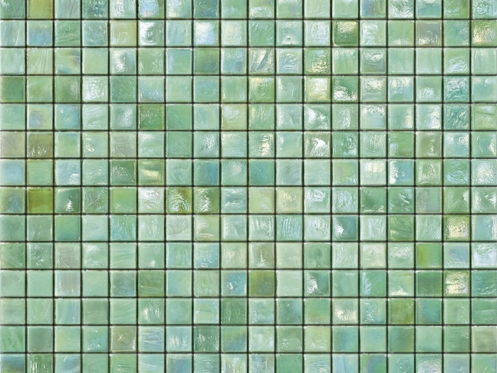 На изображении товар Sicis Стеклянная мозаика Iridium Mint 2 chips size 15х15 mm sheet size 295x295 mm от официального представителя в Москве
