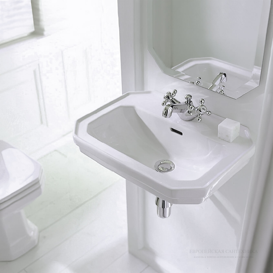 Раковина Duravit Series 1930 подвесная, 600х410 мм, с 1 отверстием под смеситель, цвет белый глянцевый с покрытием  WonderGliss - изображение 1