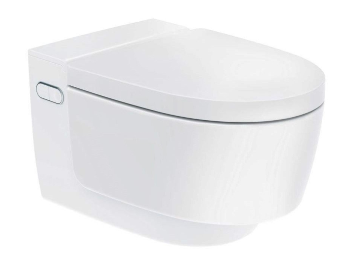 На изображении товар Унитаз-биде Geberit AquaClean Mera Classic подвесной, цвет белый от официального представителя в Москве