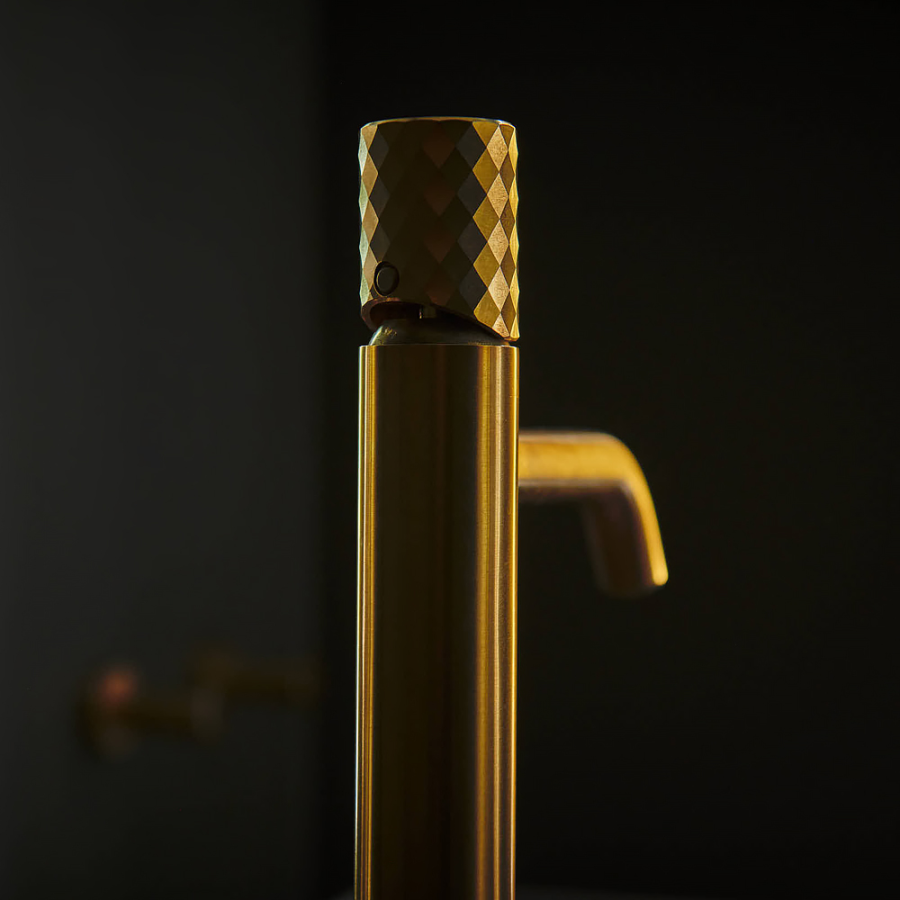 Смеситель для раковины Carlo Frattini Spillo Tech 167x269h мм, высокий, на 1 отверстие, ручка X Collection, донный клапан Click-Clack, цвет хром - изображение 4