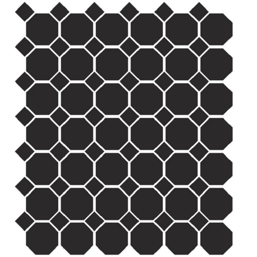 Etruria Керамогранит Xxs 5X5 Ottagono Nero