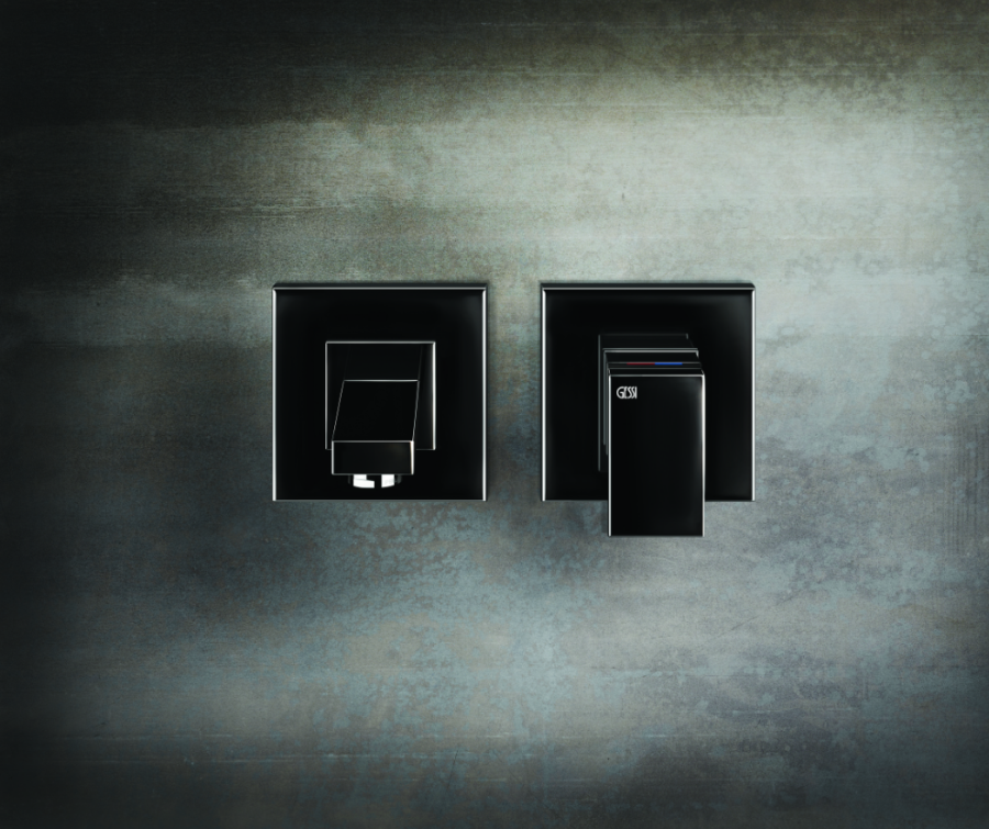 Излив Gessi Rettangolo К, настенный, комбинируемый с удаленным управлением, 207 мм, цвет Warm Bronze Brushed PVD - изображение 1