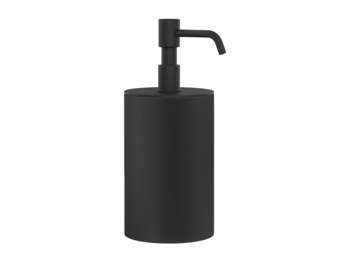 На изображении товар Дозатор Gessi Rilievo, ⌀75хh194 мм, настольный, цвет Matte Black от официального представителя в Москве