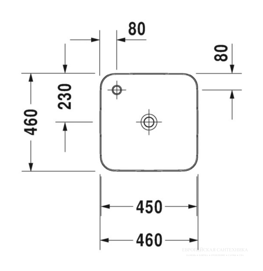 Раковина Duravit Cape Cod накладная, 460х460 мм, цвет белый - изображение 6