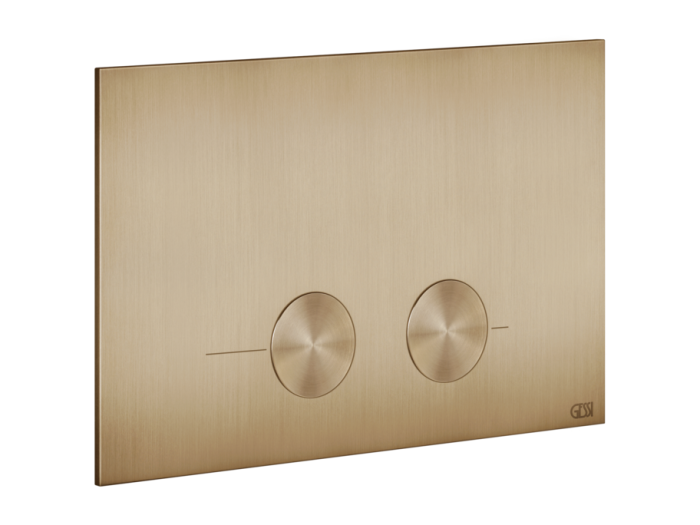 На изображении товар Клавиша смыва Gessi 316, для Geberit Sigma 8 & 12, цвет Warm Bronze Brushed PVD от официального представителя в Москве