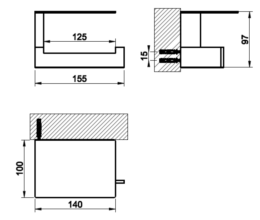 Бумагодержатель Gessi Rettangolo, настенный, с крышкой, 155хh35х100 мм, цвет Antique Brass - изображение 2