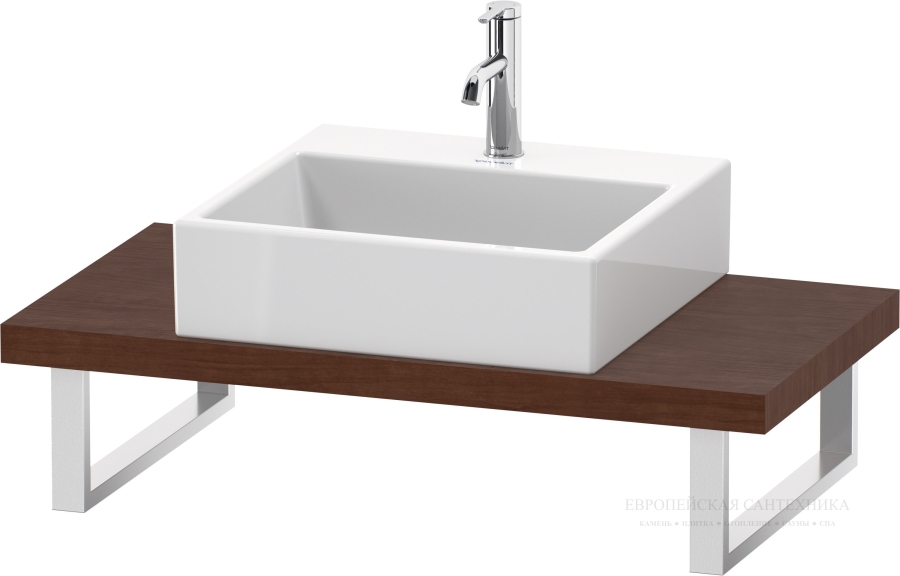 Раковина Duravit DuraSquare компакт с шлифованным низом, 500x400 мм, без перелива, с 1 отверстием под смеситель, цвет белый - изображение 2