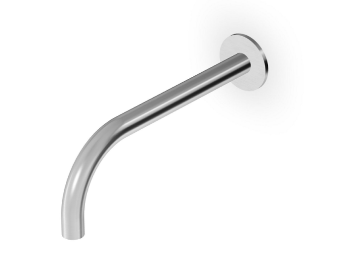 На изображении товар Излив Zucchetti Helm, настенный, L. 230 мм, сталь, цвет матовая нержавеющая сталь от официального представителя в Москве