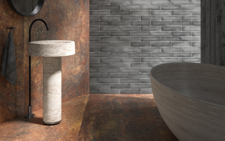Iris Ceramica Керамогранит Theke Acciaio Сorten chrome 270x120 - изображение 2