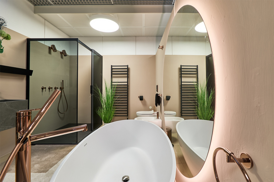 Смеситель Gessi Ingranaggio, встраиваемый, однорычажный, на 1 выход, внешняя часть, цвет Copper Brushed PVD - изображение 3