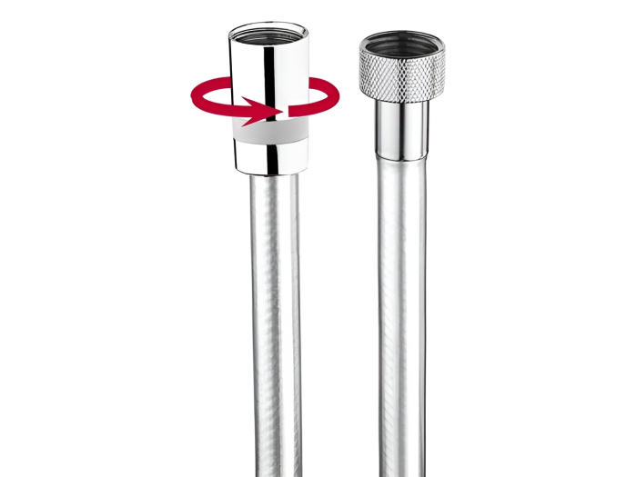 На изображении товар Шланг душевой Bossini Cromolux  из армированного нейлона 1, 75 м, цвет хром от официального представителя в Москве