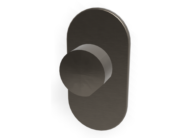 На изображении товар Смеситель для душа Carlo Frattini SO, настенный, без ручек, Н-200 мм, внешняя часть, цвет чёрный хром брашированный от официального представителя в Москве