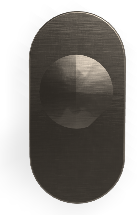 Смеситель для душа Carlo Frattini SO, настенный, без ручек, Н-200 мм, внешняя часть, цвет чёрный хром брашированный - изображение 1