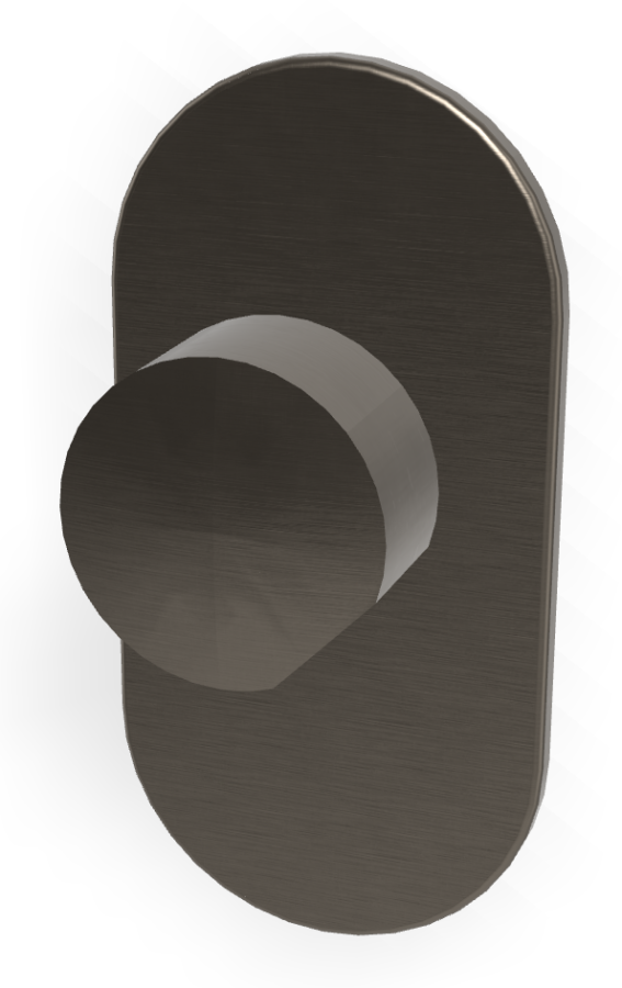 Смеситель для душа Carlo Frattini SO, настенный, без ручек, Н-200 мм, внешняя часть, цвет чёрный хром брашированный