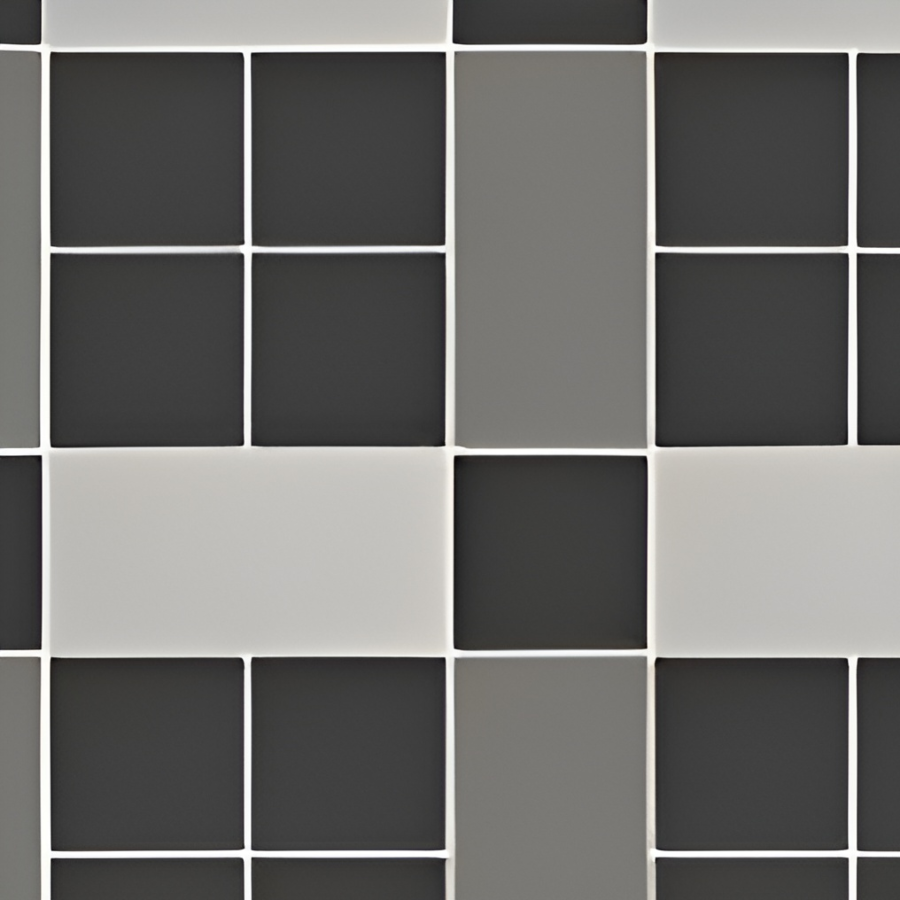 Micro. Керамогранит Microtiles Plaid Mix Dust/Mud/Black 30,1x30,1