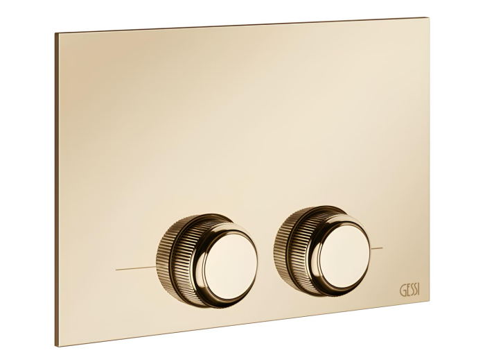 На изображении товар Клавиши смыва Gessi Venti20, для унитаза, к инсталляции TECE (TECEProfil, TECEBox, TECEProfil Octa 2, TECEConstruct), цвет Warm Bronze PVD от официального представителя в Москве