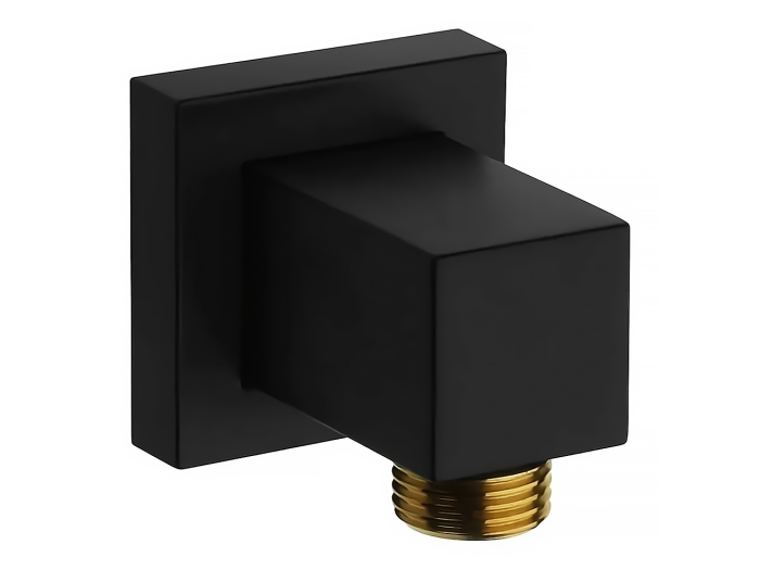 На изображении товар Шланговое подсоединение 1/2 Bossini  для душа, цвет черный матовый от официального представителя в Москве