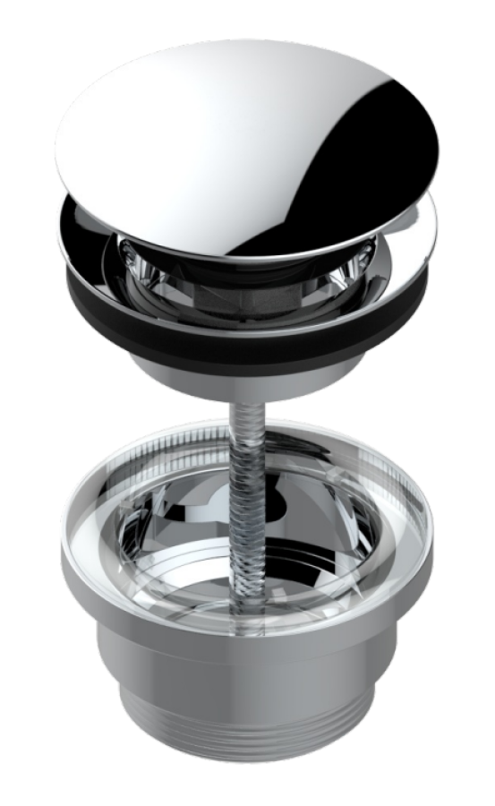 Смеситель THG Grand Central White Onyx with lever handles, на 3 отверстия, на борт ванны, с донным клапаном click-clack, с высоким изливом, цвет хром - изображение 1