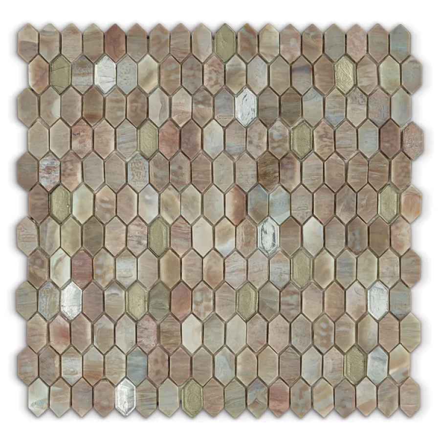 Sicis Стеклянная мозаика Crystal Blends Clam Mix chips size 31x15 mm sheet size 304x300 mm