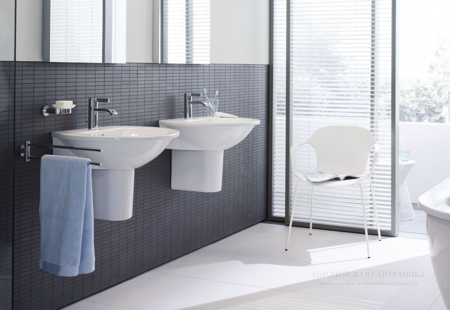 Раковина Duravit Darling New подвесная, 550х480 мм, 1 отверстие под смеситель, цвет белый - изображение 6