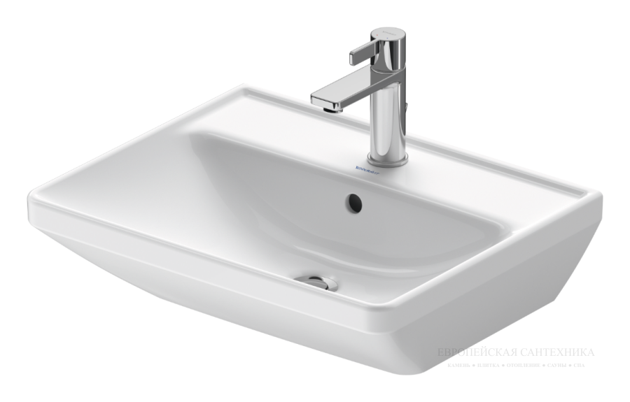 Раковина Duravit D-Neo подвесная, 550x440 мм, с 1 отверстием под смеситель, цвет белый - изображение 1