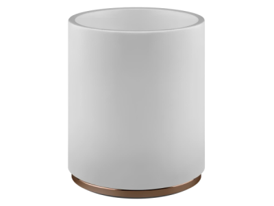 На изображении товар Корзина для мусора Gessi, цвет White/Copper PVD от официального представителя в Москве