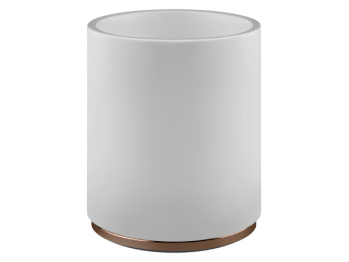 На изображении товар Корзина для мусора Gessi, цвет White/Copper PVD от официального представителя в Москве
