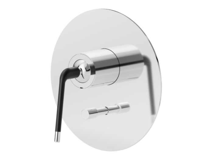 На изображении товар Cмеситель для душа Newform O’Rama, настенный, встраиваемый, переключатель на 2 выхода, внешняя часть, цвет Copper satin+Matt black от официального представителя в Москве