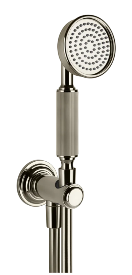 Ручной душ Gessi Venti20, с шланговым подсоединением, держателем, шлангом, цвет Nickel PVD