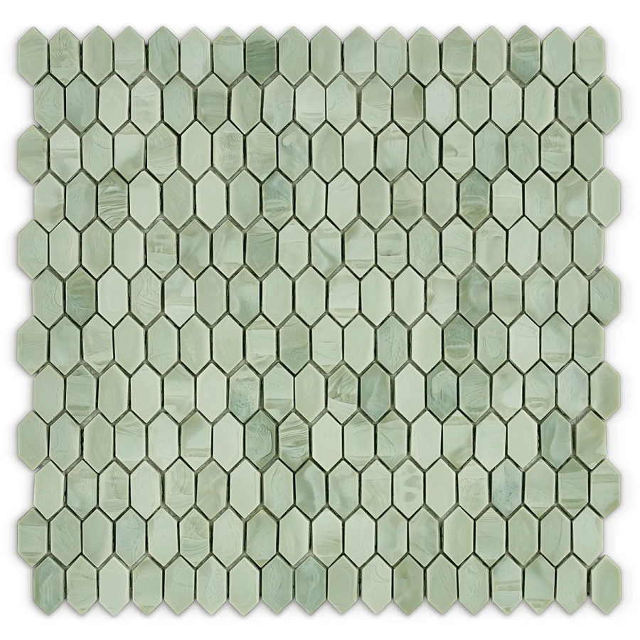 Sicis Стеклянная мозаика Crystal Beryl chips size 31x15 mm sheet size 304x300 mm
