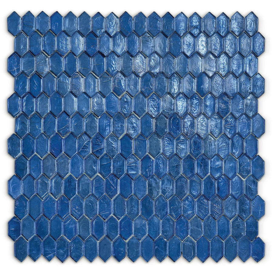 Sicis Стеклянная мозаика Crystal Larimar chips size 31x15 mm sheet size 304x300 mm