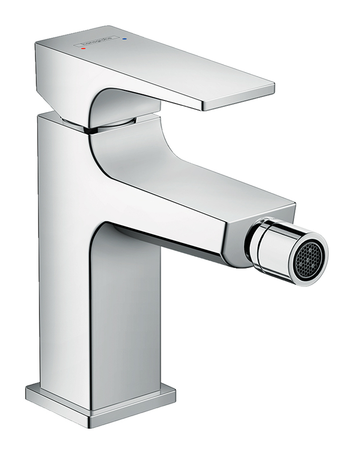 Смеситель для биде Hansgrohe Metropol, однорычажный, со сливным клапаном Push-Open, цвет хром