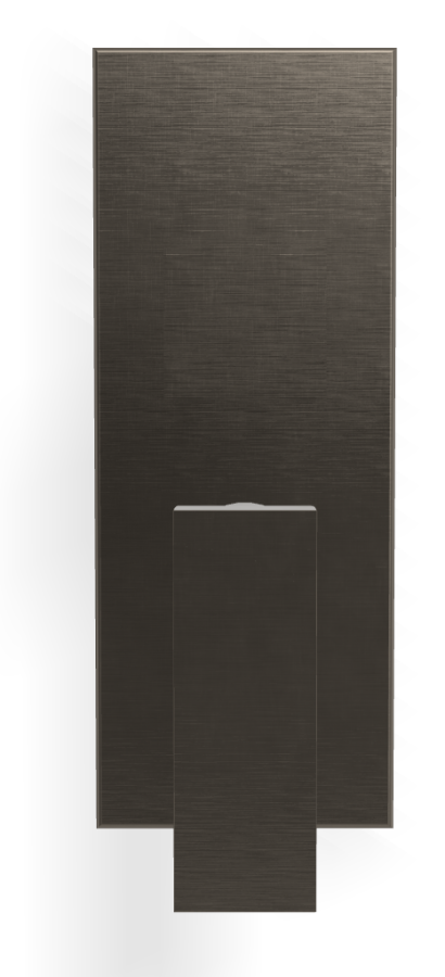 Смеситель Carlo Frattini Zeta, с переключателем на 2/3 источника, Н-260 мм, внешняя часть, цвет чёрный хром брашированный - изображение 1