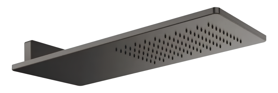 Верхний душ Gessi Rilievo, для настенного крепления, Н-82 мм, цвет Black Metal Brushed PVD