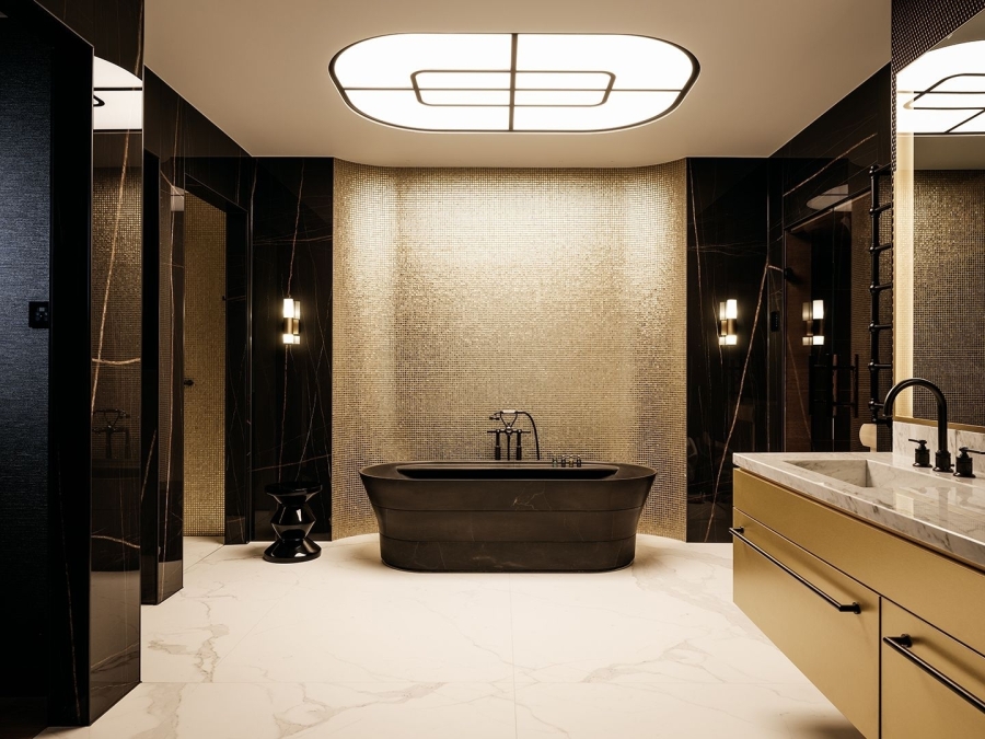 Смеситель для ванны Gessi Venti20, напольный, с душевой лейкой, внешние части, цвет Warm Bronze Br. PVD - изображение 2