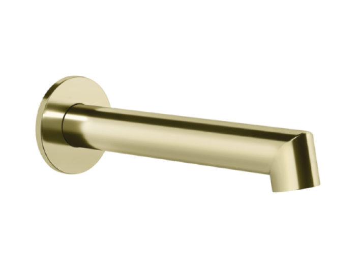 На изображении товар Излив для ванны Gessi Anello, настенный, 206хh65 мм, цвет Brass PVD от официального представителя в Москве