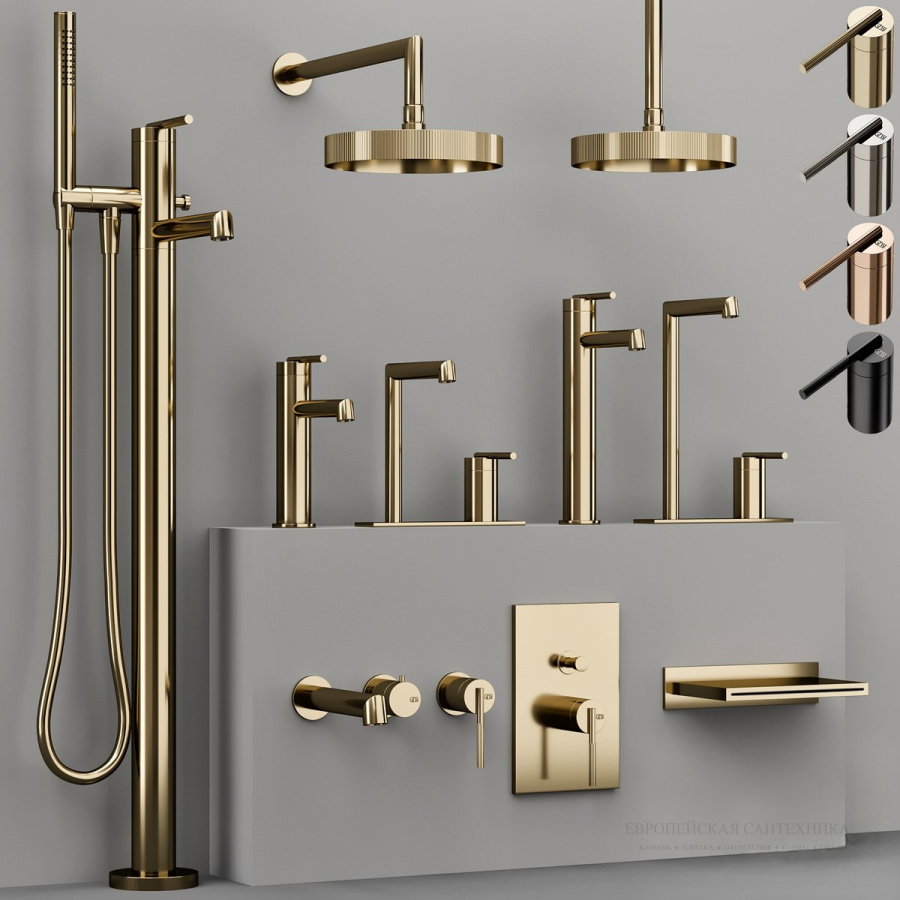 Излив для ванны Gessi Anello, настенный, 206хh65 мм, цвет Brass PVD - изображение 3