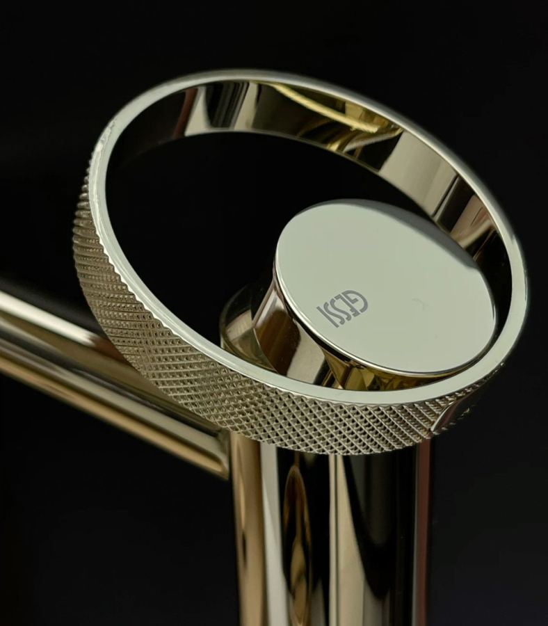 Смеситель для раковины Gessi Anello, высокий, c коротким изливом, цвет Brushed Brass PVD - изображение 2