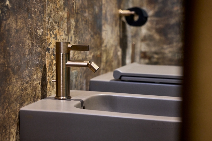 Смеситель для биде Gessi Inciso, донный клапан, цвет Brass Brushed PVD - изображение 2