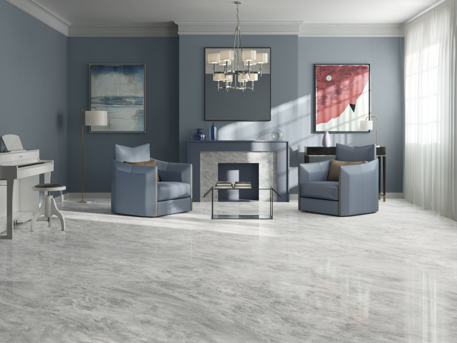 FMG Maxfine Керамогранит Marmi Trambiserra grey lucidato 300x150 - изображение 3