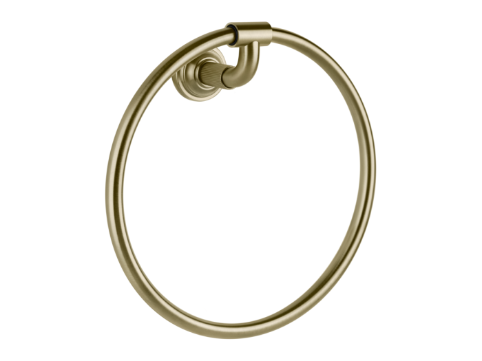 На изображении товар Полотенцедержатель кольцевой Gessi Venti20, ⌀222 мм, настенный, цвет Brushed Brass PVD от официального представителя в Москве