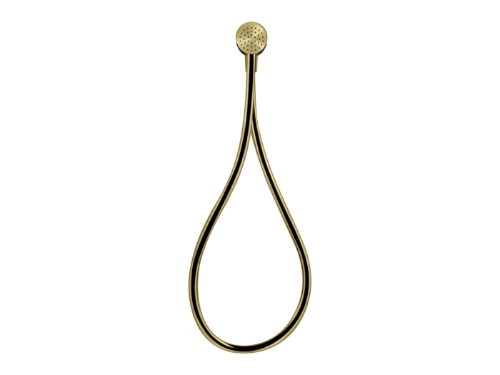 На изображении товар Ручной душ Gessi HI-FI, настенный, магнитный, цвет Brass Brushed PVD от официального представителя в Москве